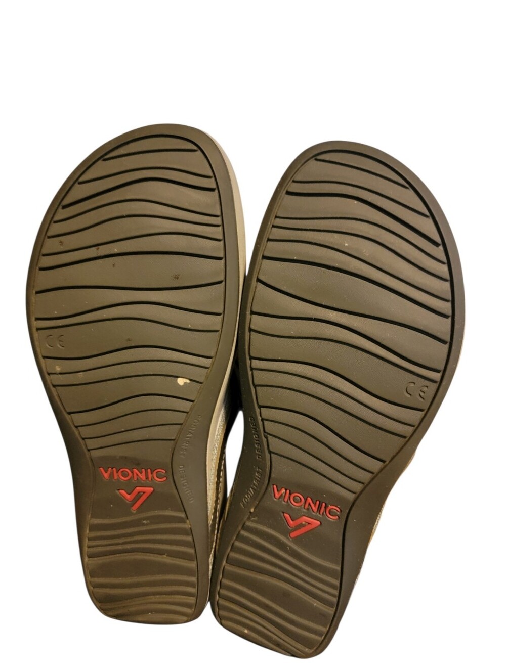 VIONIC High Tide Platform Gray Silver Sandals Flip Flops Size 8 - Picture 6 of 9